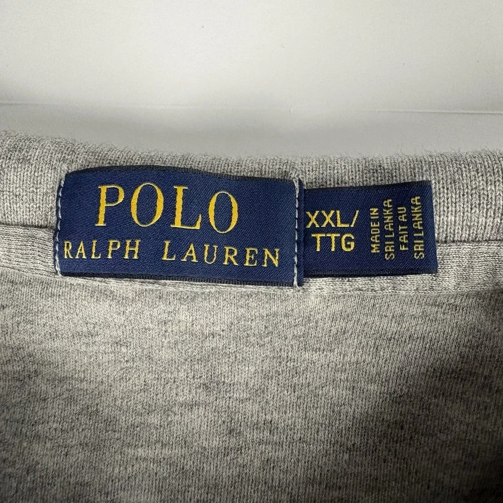 Ralph Lauren Polo Shirt Mens Golf Casual Gray XXL Custom Slim Fit Short Sleeve